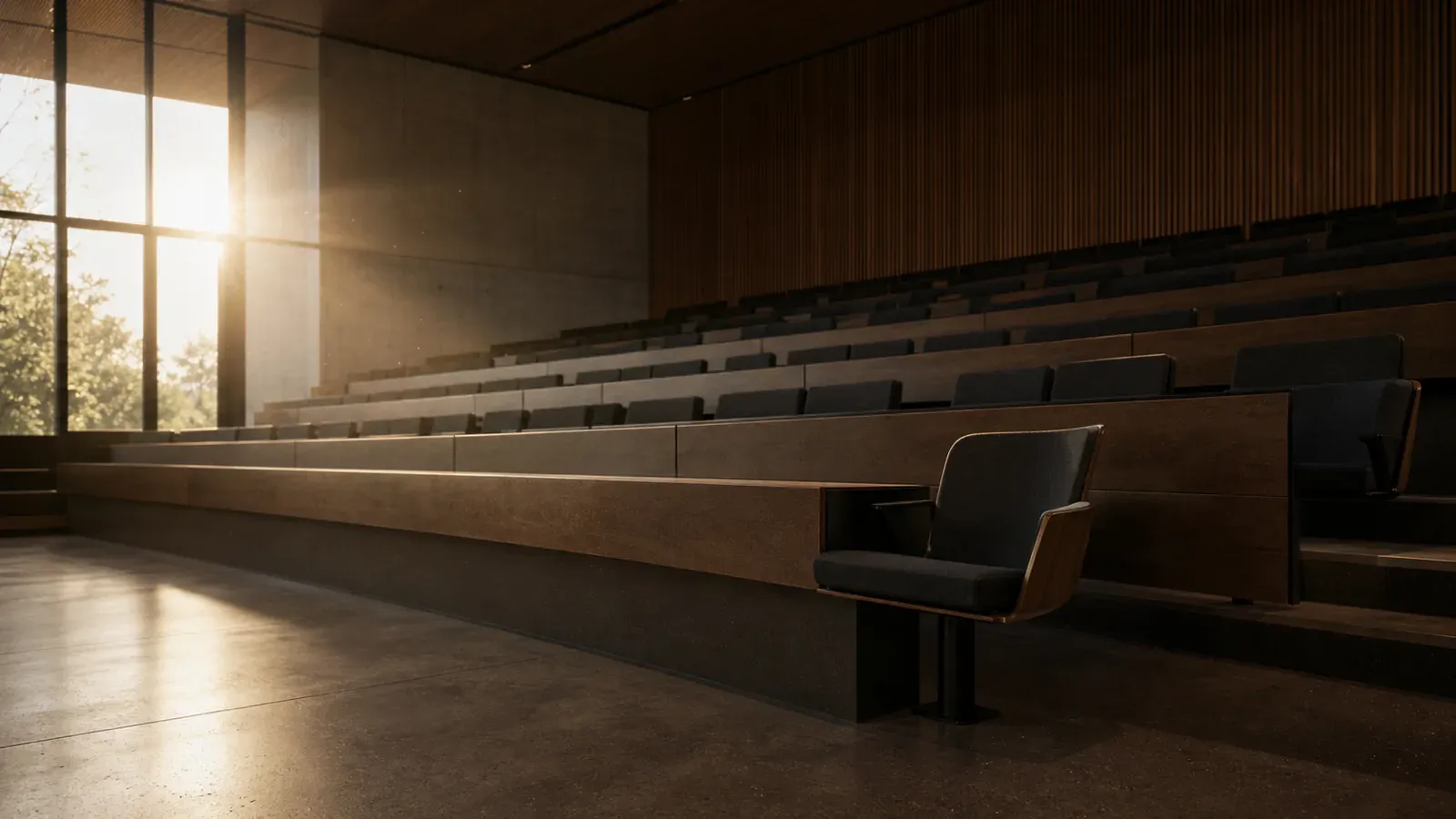 An empty lecture hall